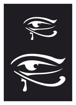 CREATEX Tattoo Stencil "Egyptian Eye" self-adhesive approx. 7 cm x 10 cm