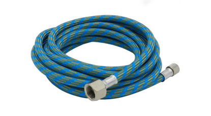 Braided air hose with 1/4″ fem. thread and 1/8″ fem. thread, 3 meter