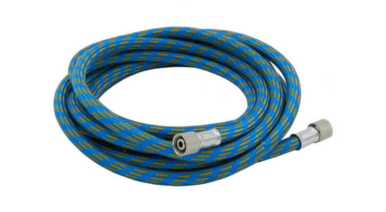 Braided air hose with 2 x 1/8″ fem. thread, 3 meter