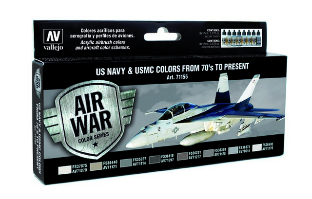 71155 Air War US NAVY & USMC Colors from 70's to present 8 x 17 ml