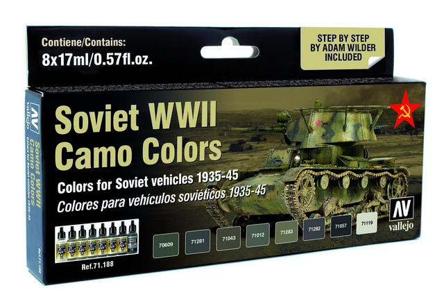 71188 AFV Color Series Soviet WWII Camo Color 8 x 17 ml