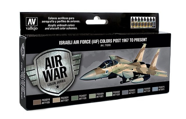 71203 Air War Israeli Air Force IAF Colors post 1967 to present 8 x 17 ml