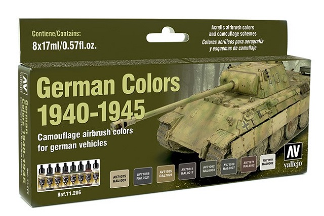 71206 AFV Color Series German Colors 1940-1945 8 x 17 ml