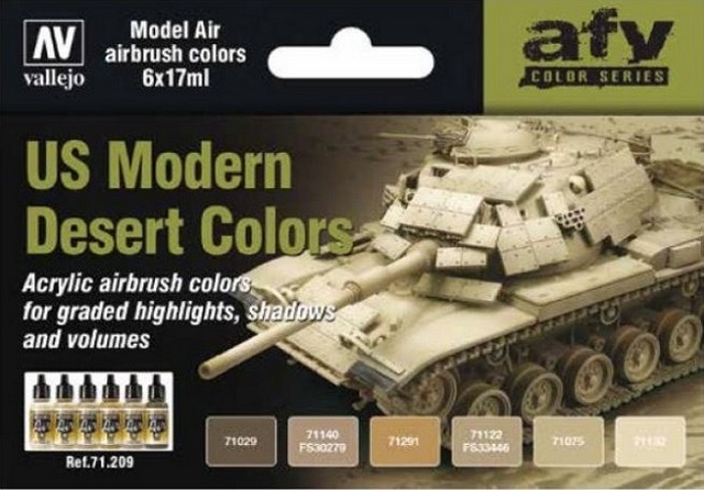 71209 AFV Color Series US Modern Desert Colors 6 x 17 ml