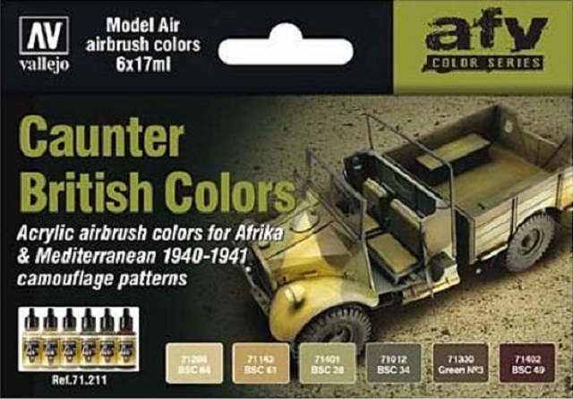 71211 AFV Color Series British Counter Colors 6 x 17 ml