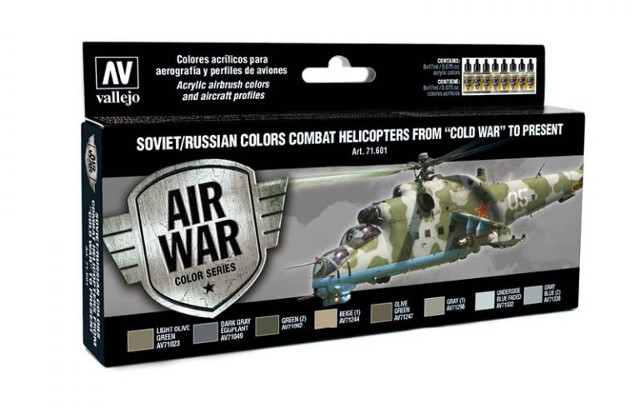 71601 Air War Soviet/Russian Colors Combat Helicopters post WWII to present 8 x 17 ml