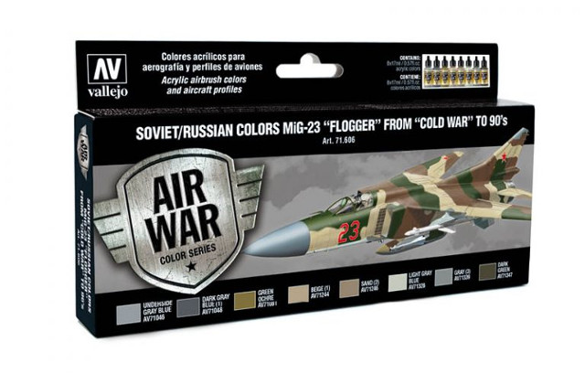 71606 Air War Soviet/Russian Colors MiG-23 Flogger from 70's to 90's 8 x 17 ml