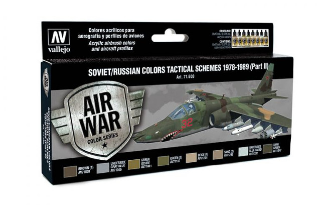 71608 Air War Soviet/Russian Colors Tactical Schemes 1978-1989 Part II 8 x 17 ml
