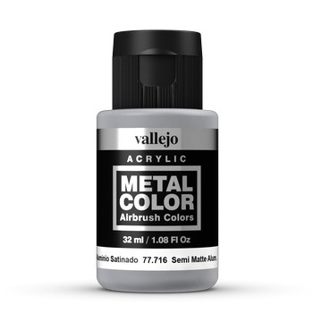 Vallejo Metal Colors 716 Semi Matte Aluminium 32 ml