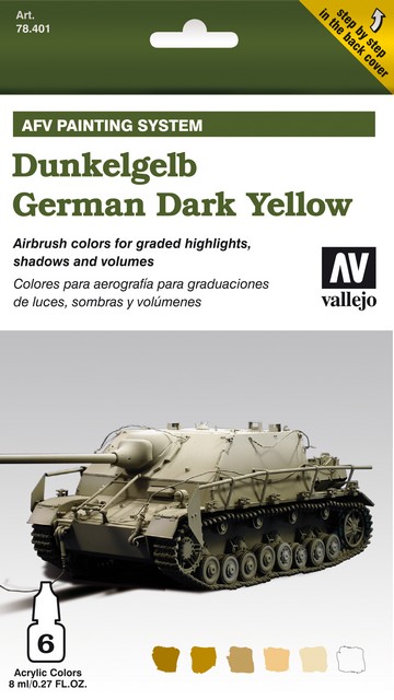 78401 AFV Painting System Dunkelgelb German Dark Yellow 6 x 8 ml