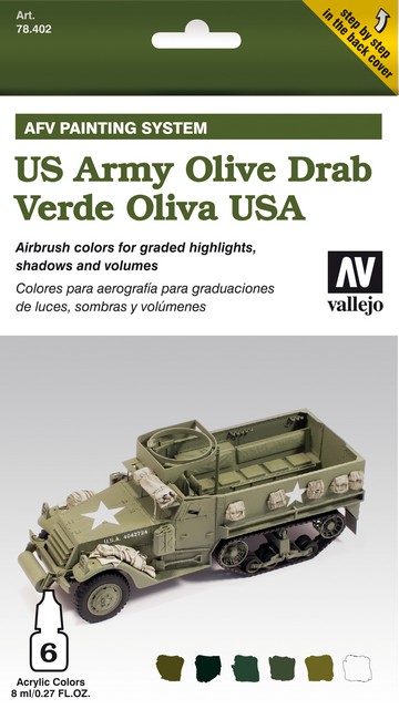 78402 AFV Painting System US Army Olive Drab 6 x 8 ml