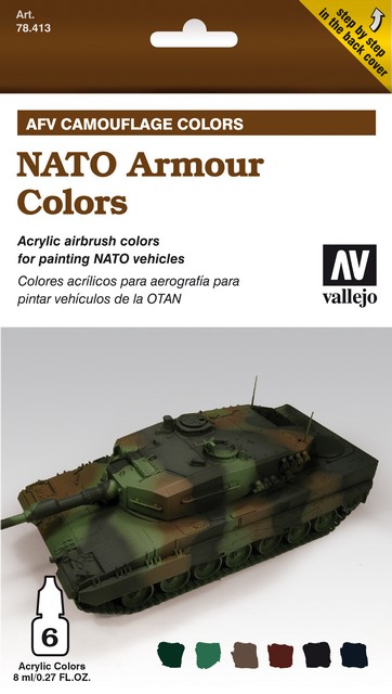 78413 AFV Camouflage Colors NATO Armour Colors 6 x 8 ml