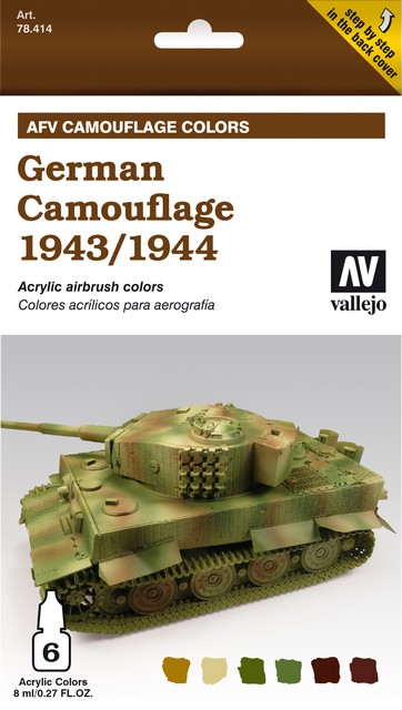 78414 AFV Camouflage Colors German Camouflage 1943/44 6 x 8 ml